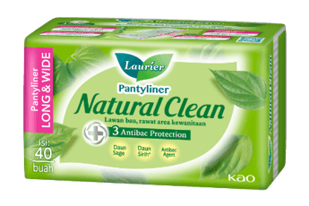 Laurier Natural Clean Pantyliner Long & Wide 40s